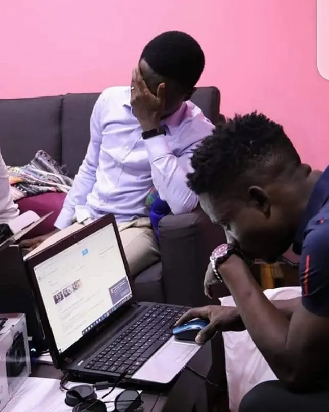 Taiwo Peace Oyeniyi reflecting during a creative session