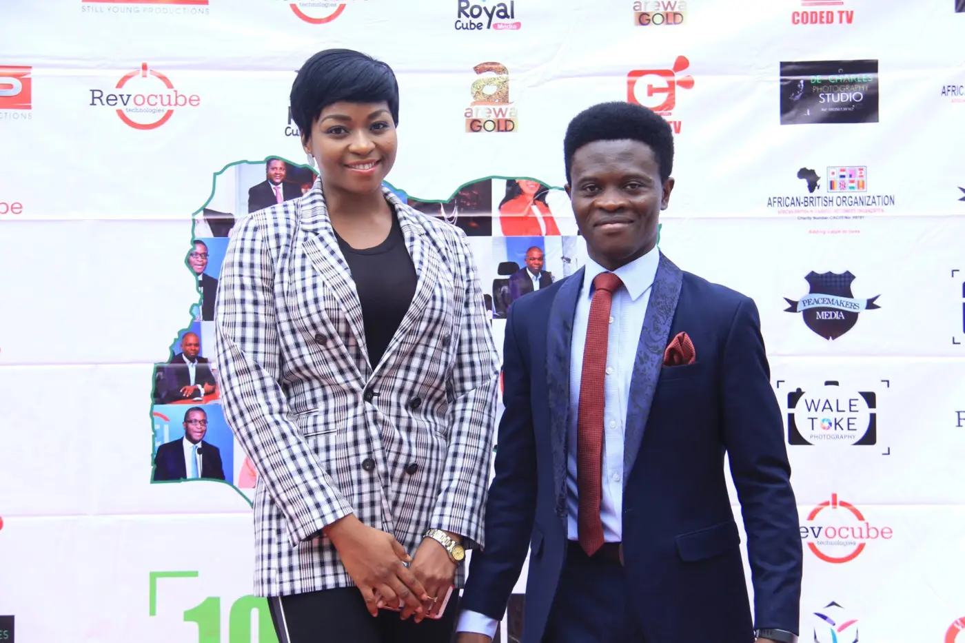 Taiwo Peace Oyeniyi with a guest at the 100 Young CEOs Forum